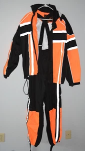 Milwaukee Performance SH233102 Mens Black & Orange Water Resistant Rain Suit S - Picture 1 of 9