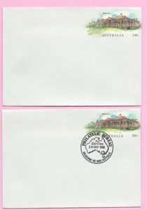 AUSTRALIA 1988 Pair of PSE's - FDC & Mint - BELLEVUE, Queensland - Shs - Picture 1 of 2
