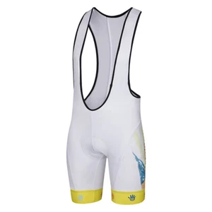 Men's Cycling Bib Shorts White Bicycle Bike Bibs Gel Padded Cycling Bib Knickers - Picture 1 of 23