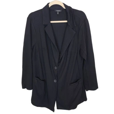 Chaqueta Blazer Torrid Para Mujer 2X Negra Mangas Largas Dos Botones Bolsillos Cuello Foto 1 de 4