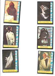 7 Vintage Star Wars Trading Cards Lot Wonder Bread 1977 Darth Vader Han Solo - Picture 1 of 4