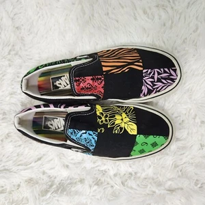 Zapatos sin cordones Vans multicolor Crayola retazos para hombre talla 7 para mujer talla 8,5 - Imagen 1 de 8