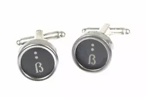 Ss Cufflinks Vintage Typewriter Keys Miniblings Eszett Sign Sz - Picture 1 of 4