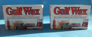 Lotto di 2 1 libbra ciascuno vintage "Cera del Golfo cera paraffina per uso domestico" NOS - Foto 1 di 2