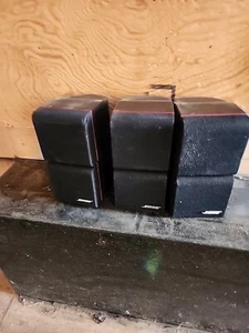 Bose Double Cube Redline Black Speakers Acoustimass Lifestyle Surround Lot of 3 - Picture 1 of 7