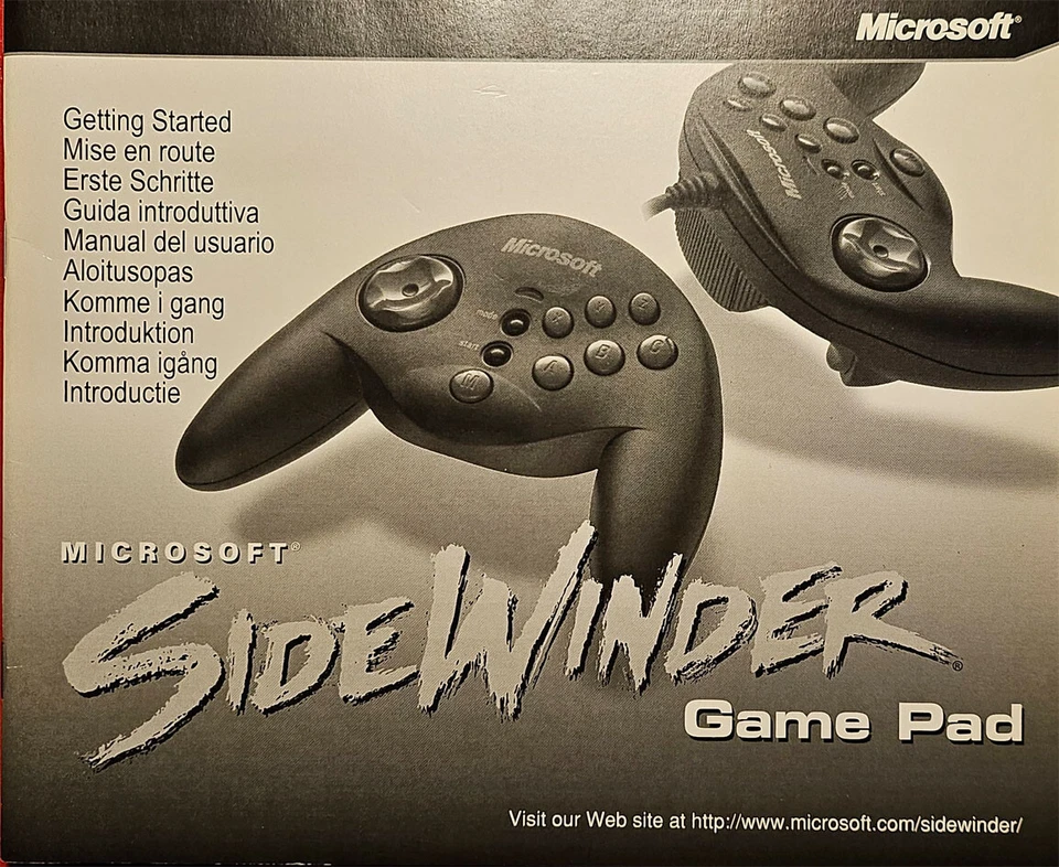 Handbuch für Game Pad Controller, Microsoft SideWinder, für Sammler, Vintage - Bild 1 von 1