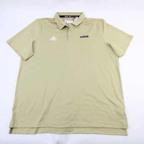 Akron Zips adidas Polo Men's Gold New Cover