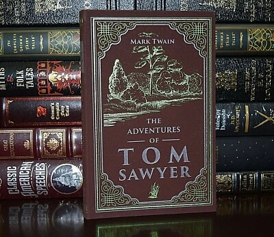 New ADVENTURES OF TOM SAWYER Mark Twain Suede Leather Feel Ribbon Deluxe - Image 1 of 4