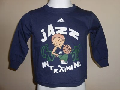 NEW Utah Jazz "Center in Training" Toddlers 3T Adidas Long Sleeved Shirt - Image 1 of 4