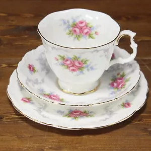Royal Albert Bone China Tranquillity TRIO (cup, saucer, tea plate) MINT, as New! - Picture 1 of 9