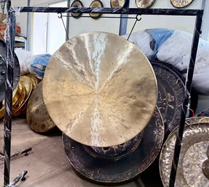 35cm to 100cm Plain Handbeaten Tibetan Gong- Deep Resonating sound quality - Picture 1 of 6