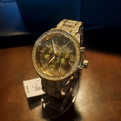 Orologio Cronografo Donna Michael Kors MK6355 Wren Cristallo Oro Acciaio Inox