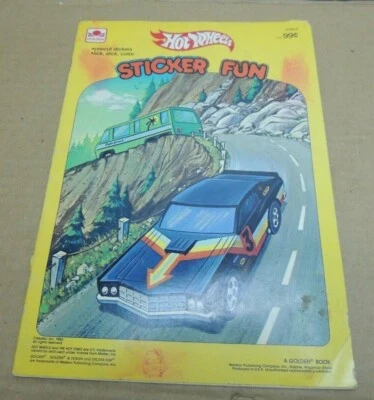 Golden Sticker Fun Book: Hot Wheels 1983 RARE Used - Image 1 of 4