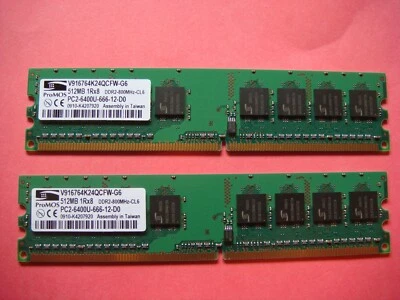 1GB (2X512) 800Mhz PC2-6400 Non-ECC Ram Used 1099-*3W - Image 1 of 4