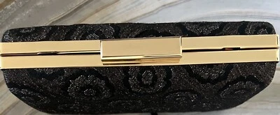 Trina Turk Stunning Jacquard Clutch Hand/Shoulder/Crossbody Bag Flowers Pattern - Image 1 of 4