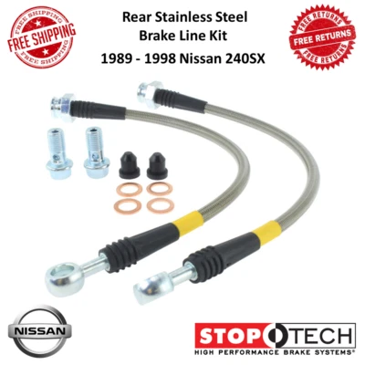 StopTech Centric Rear Stainless Steel Brake Line Kit For 1989-1998 Nissan 240SX - Image 1 of 4
