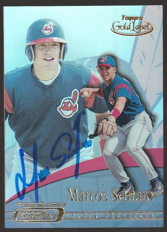 Tarjeta firmada con autógrafo de Marco Scutaro IP Topps Fusion #244 2001 Foto 1 de 1