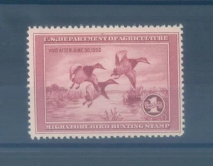 USA Migratory Bird Hunting Stamp One Dollar US Dept of Agriculture 1935 - MH - Picture 1 of 1