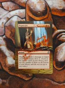 Magic the Gathering Magma Jet #2 Hand Painted Unique Custom MTG Alter - Picture 1 of 1