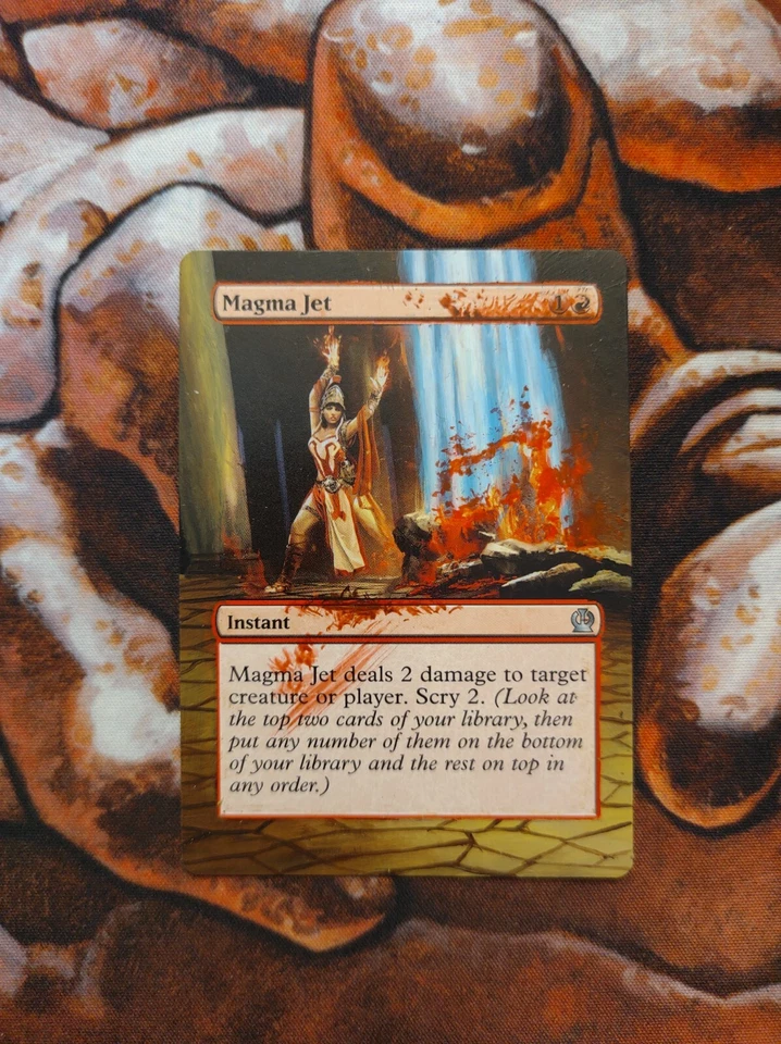 Magic the Gathering Magma Jet #2 Hand Painted Unique Custom MTG Alter - Image 1 of 1
