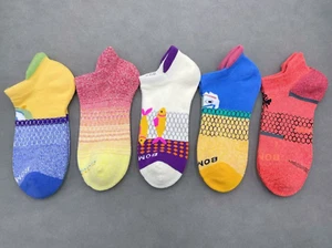 5 pairs Bombas Women's Solid Honeycomb Ankle socks - Size Medium 8-10.5 5 colors - Picture 1 of 3
