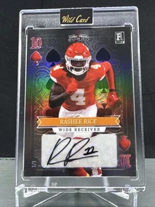 2023 RASHEE RICE PRC AUTO - Wild Card 5 Card Draw - 10 of Spades 1/1 - Bild 1 von 2