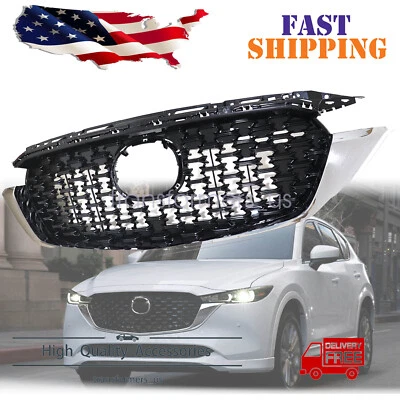 Se adapta a Mazda CX5 CX-5 2022 2023 parrilla superior delantera parachoques rejilla con juego de molduras cromadas Foto 1 de 4