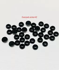 BLACK ONXY ROUND CABOCHONS 6x6 MM 15 PCS LOT LOOSE GEMSTONE - Picture 1 of 7