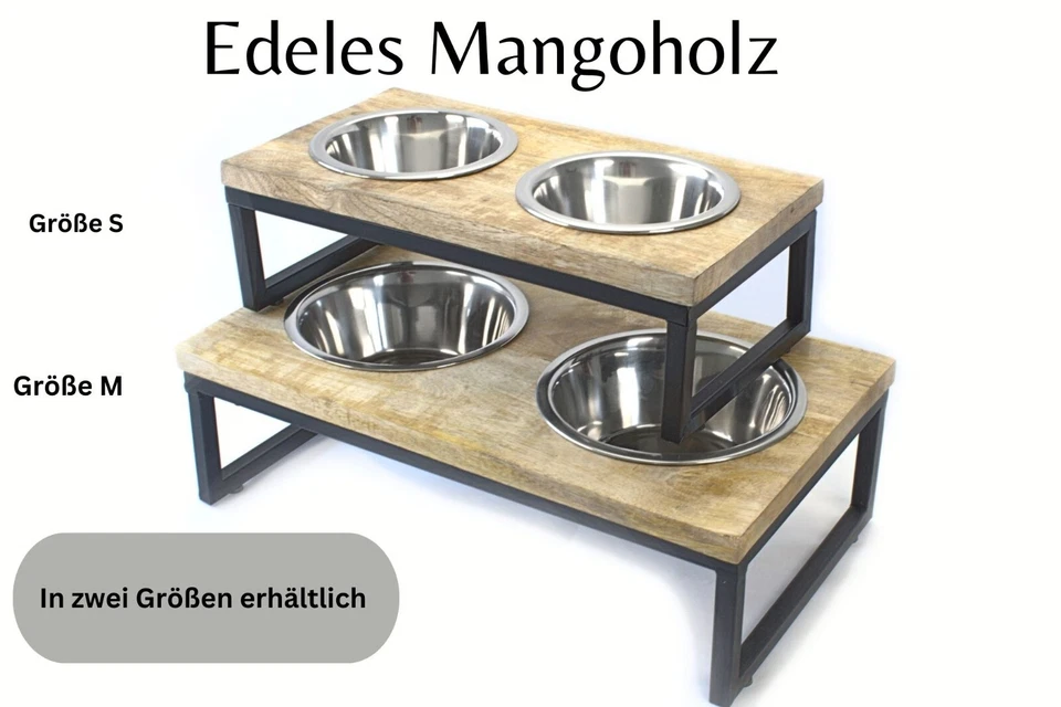 erhöhter Hundenapf Futterstation Fressnapf Futterbar für Hunde und Katzen S - L - Bild 1 von 1