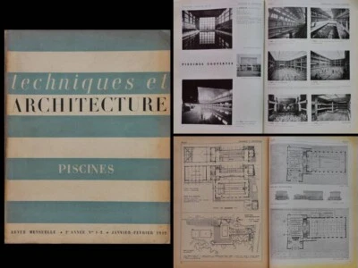 TECHNIQUES ET ARCHITECTURE n°1-2 1942 PISCINES, BASSINS, MOLITOR, JACQUES GREBER - Photo 1/2