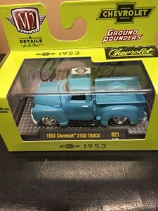 M2 1:64 1953 Chevrolet 3100 pickup / Blue - Picture 1 of 3