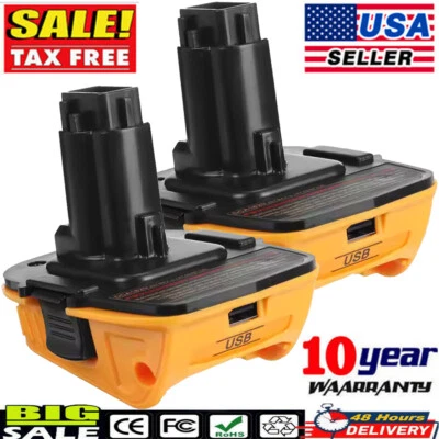 Convertidor adaptador 2X 18V a 20V MAX DCA1820 para batería de iones de litio de 20 voltios DEWALT A+ Foto 1 de 4
