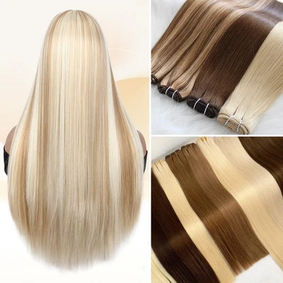 Machine Weft Double Weft Sew-In Weave Thick Bundle Remy Russian Hair 16in-28inch - Image 1 of 4
