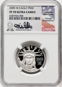 2005-W $50 Half-Ounce Platinum Eagle Statue of Liberty DC NGC PF70 - Picture 1 of 2