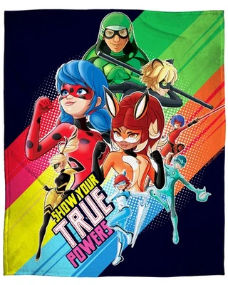 Miraculous Ladybug True Power Soft Cuddly Plush Fleece Throw Blanket Wall Scroll - Image 1 of 4