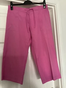 Ladies Denim Cropped 3/4 Trousers, Colour Pink size 12 - Picture 1 of 5