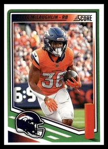 2025 Panini Score Football 54 Jaleel McLaughlin, Denver Broncos - Picture 1 of 2