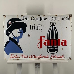 Fanta Enamel Sign - 60x40cm (23.6x15.7") - World War Army Rare Porcelain Signage - Picture 1 of 20