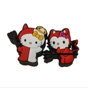 Hello Kitty Shoe Charms 2pc Angel/Devil  - Picture 1 of 1