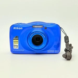 Cámara digital Nikon COOLPIX W100 azul 13,2 MP impermeable a prueba de golpes de Japón - Imagen 1 de 12