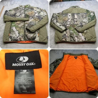 Mossy Oak Jacket Men XL Green Camo Thinsulate Insulation Full Zip Puffer Hunting - Image 1 of 4