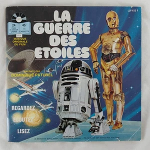 ⚔STAR WARS French 7" Vinyl Record & Book Read Along 1979 La Guerre Des Etoiles - Picture 1 of 16