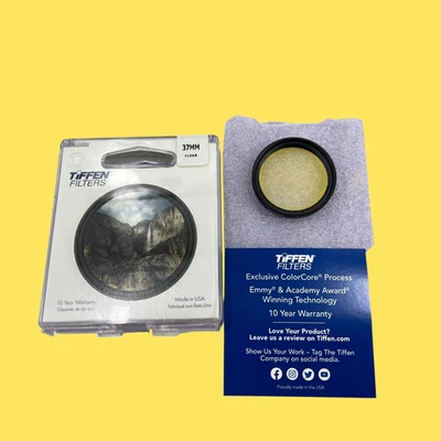 TIFFEN 37CLR 37mm Clear Camera Lens Filter #4582 z65b18 - Image 1 of 4