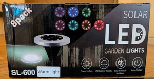 LED Solarlichter  (Strahler) 8 Stück Warmweiß neu mit OVP für Garten und Balkon2 - Bild 1 von 4