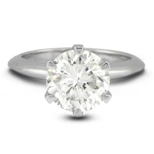 5.02ct D SI2 Round Natural Diamond White Gold Classic Solitaire Engagement Ring - Picture 1 of 11