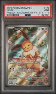 2025 POKEMON SVP EN-SV POKEMON CENTER ETB BLACK STAR PROMO #173 EEVEE PSA 9 - Picture 1 of 2