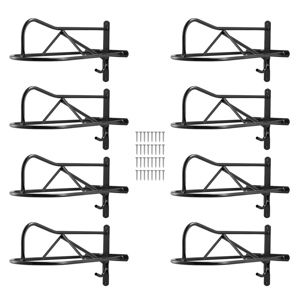 Wall Mount Saddle Rack with Pad Bar 8 Packs Horse Saddle Rack Stand - Image 1 of 4