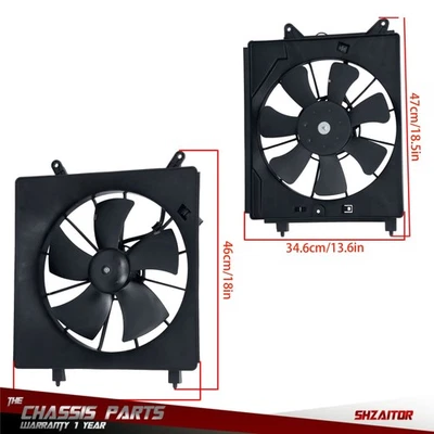 Radiator Cooling Fan Assemblies For Honda Element 2007 2008-2010 2011 HO3113125 - Image 1 of 4