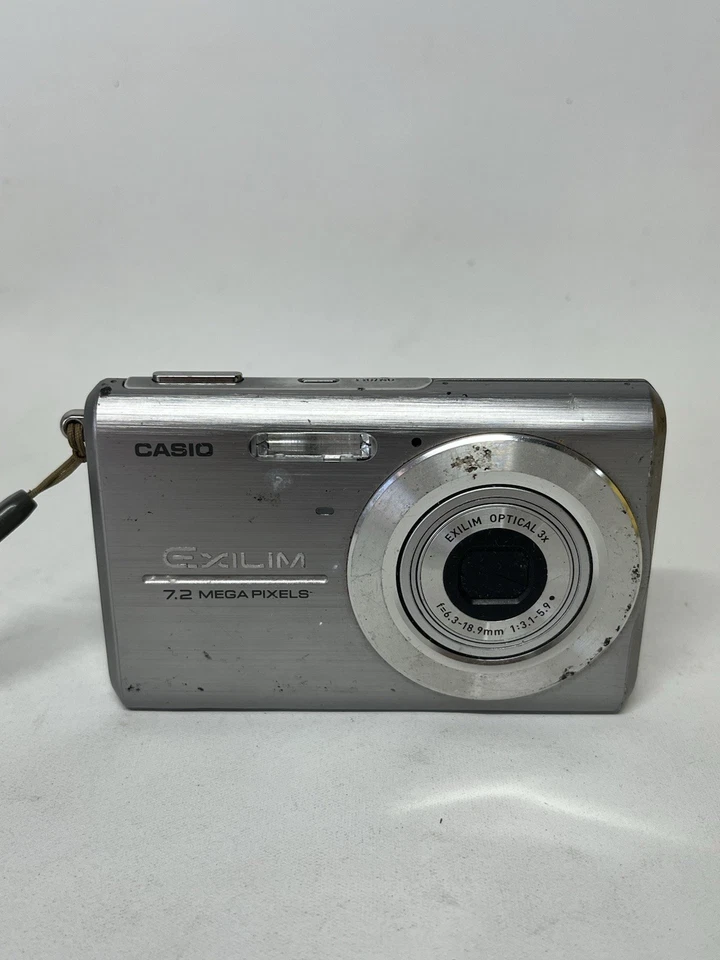 UNTESTED Casio Exilim EX-Z75 Silver 7.2MP 3x Optical Zoom Digital Camera Flash - Image 1 of 4