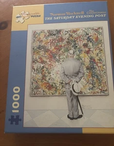 NEW Norman Rockwell The Connoisseur 1000 Piece Puzzle Saturday Post - Picture 1 of 7